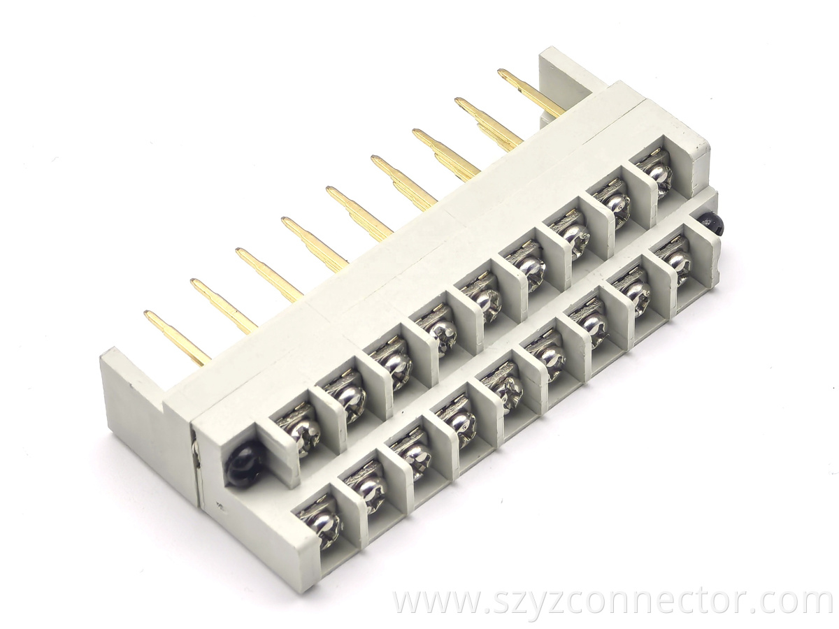 7.62mm barrier terminal blocks straight